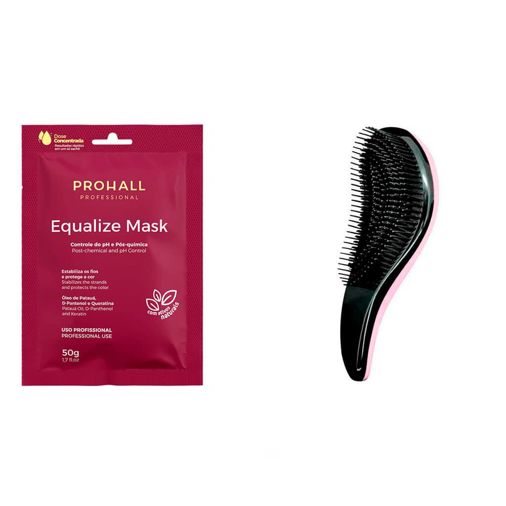 Mini Equalize Mask Prohall 50g Máscara Acidificante +Escova