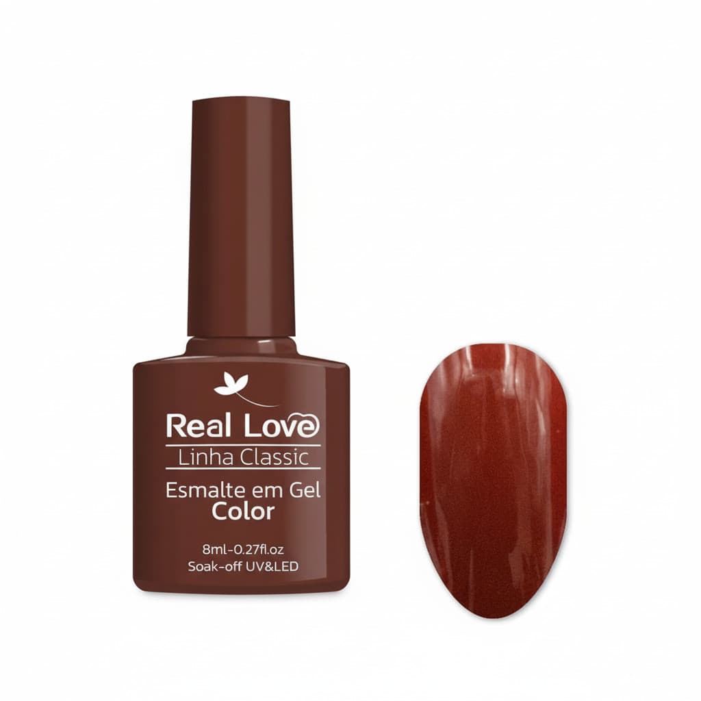 Esmalte em Gel 8ml Linha Classic Real Love – Brilho Intenso e Alta Durabilidade N-039