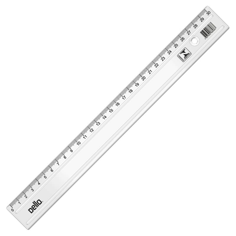 Régua Plástica 30cm cristal 3104.H Dello