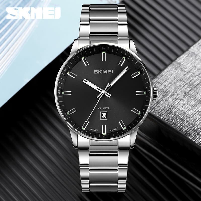Skmei/Moment Beauty Fashion Business Men Relógio de quartzo luminoso simples à prova d'água relógio masculino de estudan