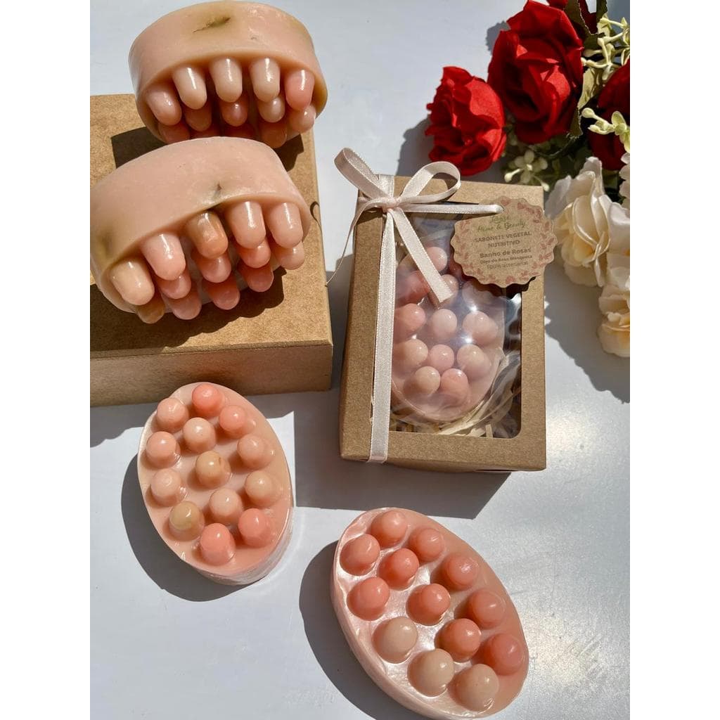 Sabonete Massageador Rosas e Óleo de Rosa Mosqueta 115g