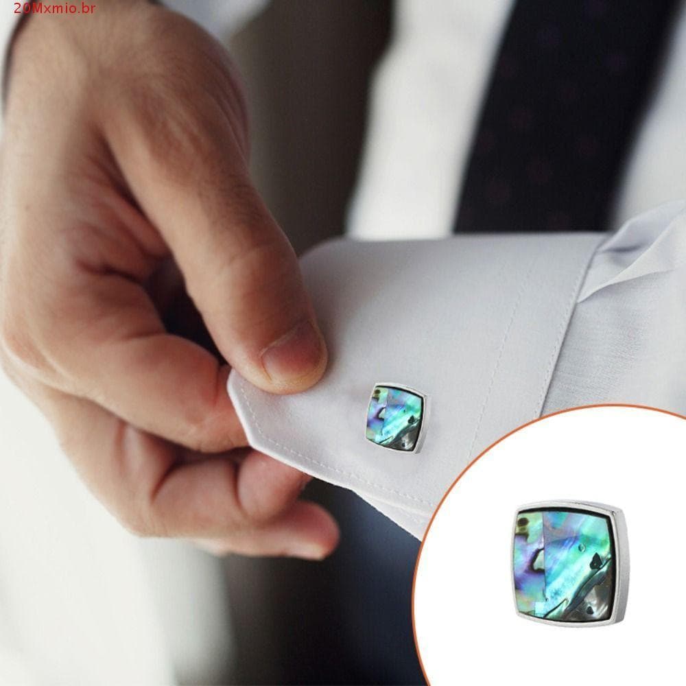 Abotoaduras De Camisa Francesa MXMIOB , Masculinas Com Botão De Punho De Cor Gradiente Geométricas De