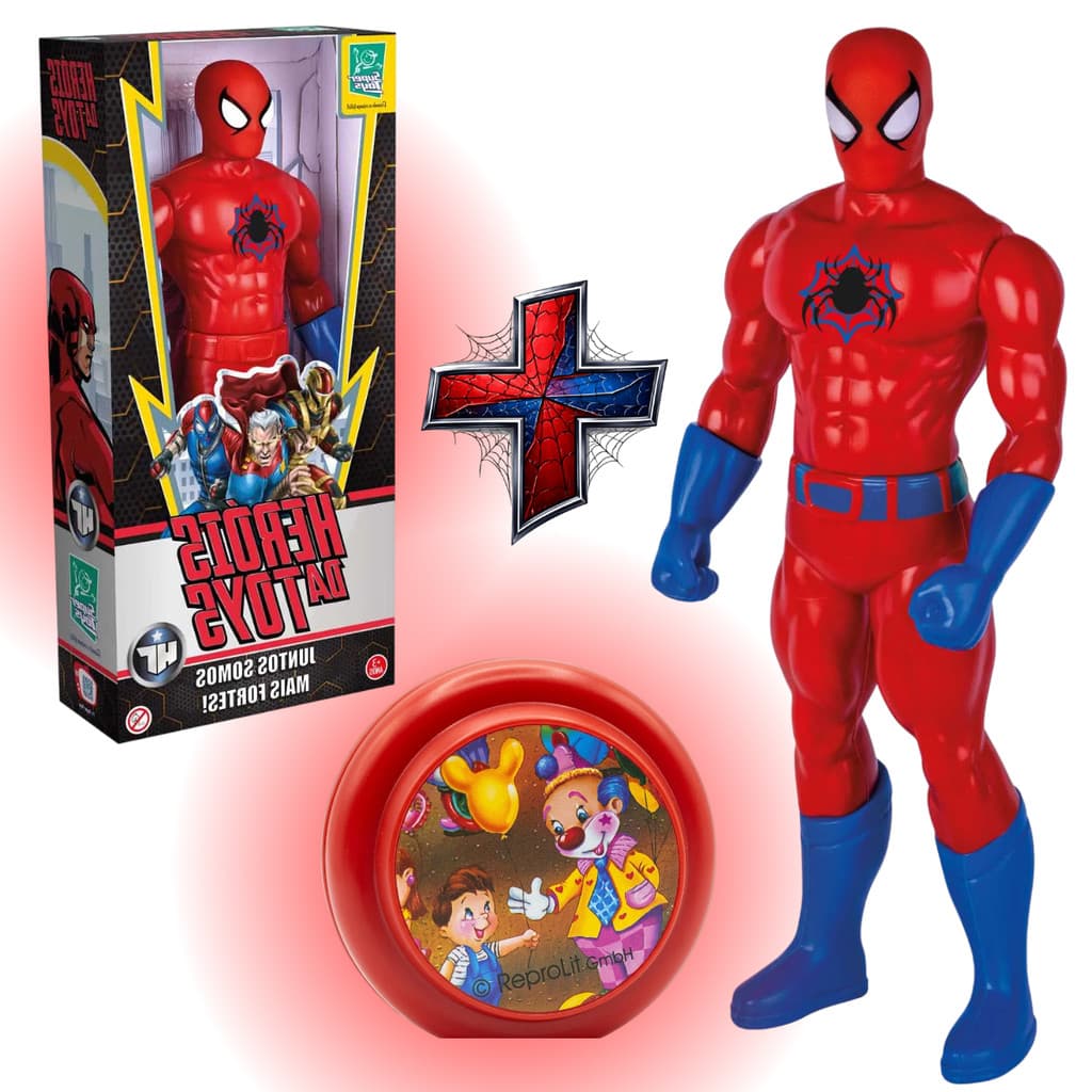Boneco Homem Grande Aranha Heróis Articulado 42cm + Ioio Infantil