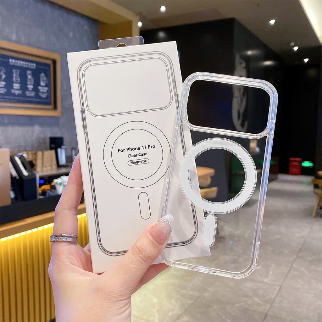 Capinha Capa Para IPhone 17 17 Air 17 Pro 17 Pro Max Magsafe Transparente Case Protetora Peli Camer