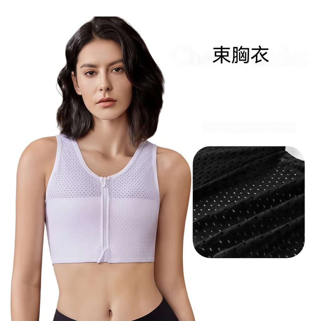 Roupa íntima simplificada aparência mais fina feminina estilo fino espartilho roupa íntima seios grandes parecem pequena