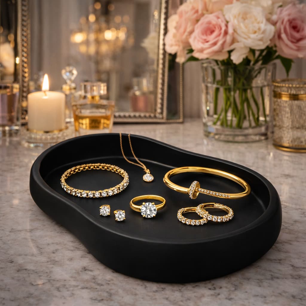 Organizador Porta Joias Elegante para Mesa e Bancada