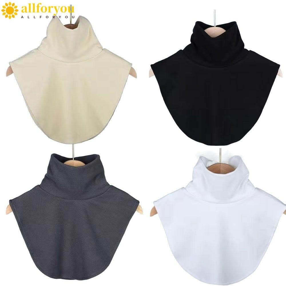 ALLFORYOU1 Colar Falso , Elástico Alto Destacável , Acessórios De Roupas De Cor Sólida Gola Alta