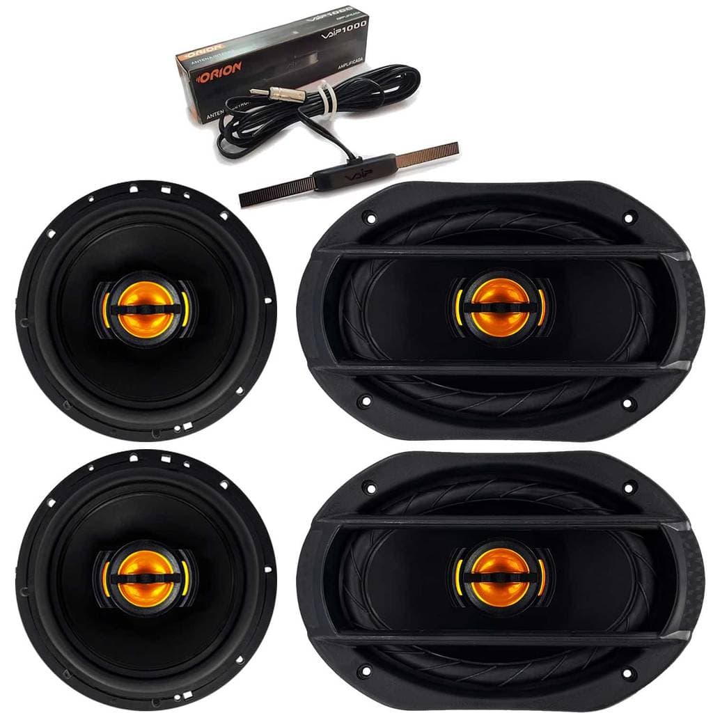 Kit 4 Alto-falantes Multi-vias Leson Carro/caminhonete 220w Preto