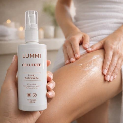 Loção Anticelulite Celufree 100ml Redução de Celulite Tratamento Firmador e Tonificante