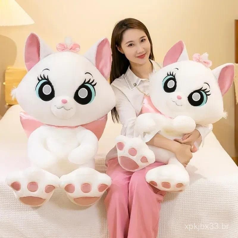 60cm Bonecas de Pelúcia Disney Marie Cat Dia dos Namorados para Meninas Decoração de Casa Almofadas Brinquedos para Cria