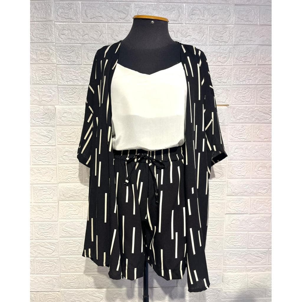 Conjunto Kimono e Short Viscolinho Estampado 316