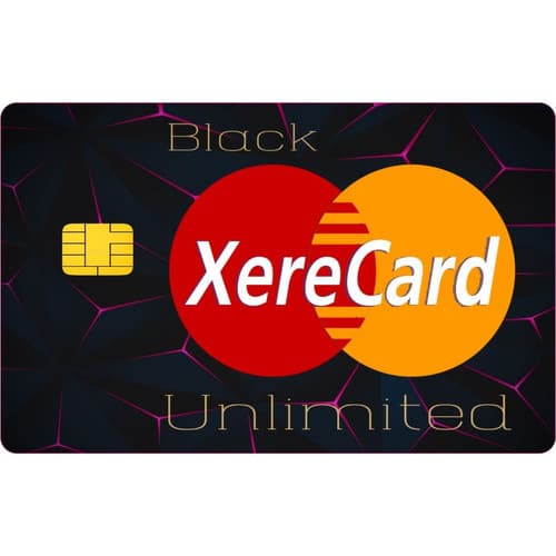 Adesivo Cartão Débito Crédito Black Unlimited Xerecard 1und
