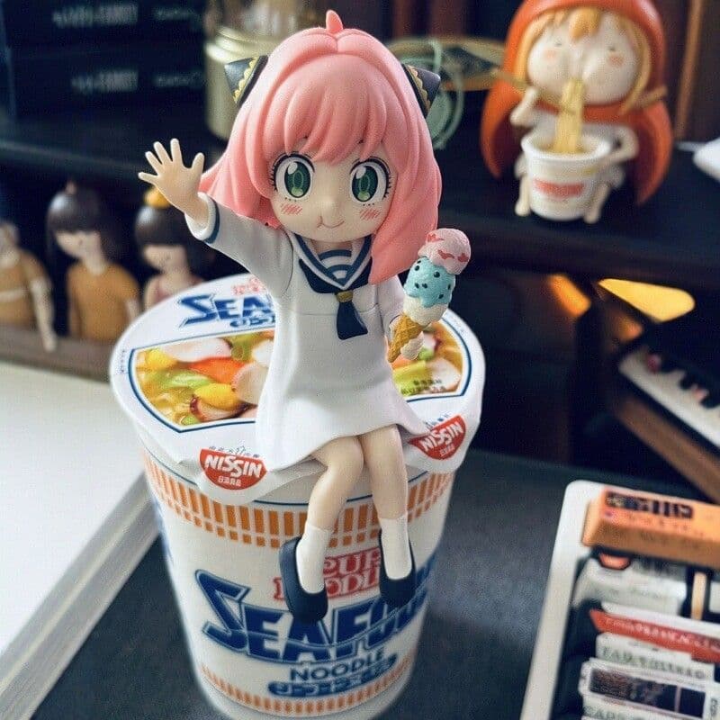 Figura de Personagem Spy × Family Aniya Modelo Boneca Anime Ornamento de Mesa Fofo Presente