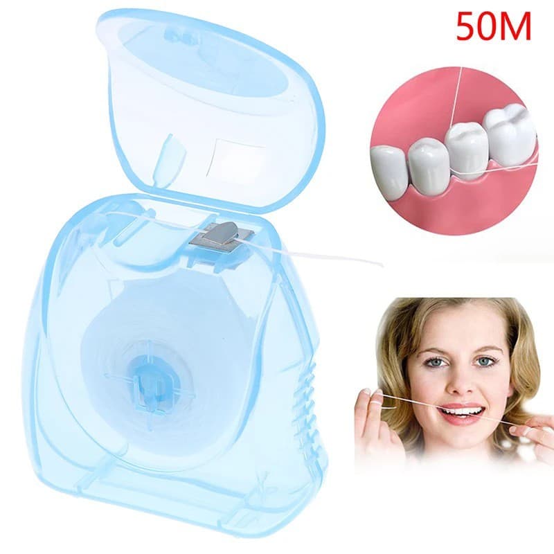 50M/Caixa De Fio Dental Infantil em Formato de Arco Ultra Fino para uma Limpeza Eficaz Oral Higiene Cuidado Para Portáve