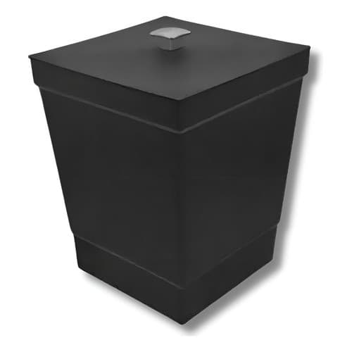 Lixeira Para Banheiro Cozinha Linha Black Premium Cesto 6,5l Preto