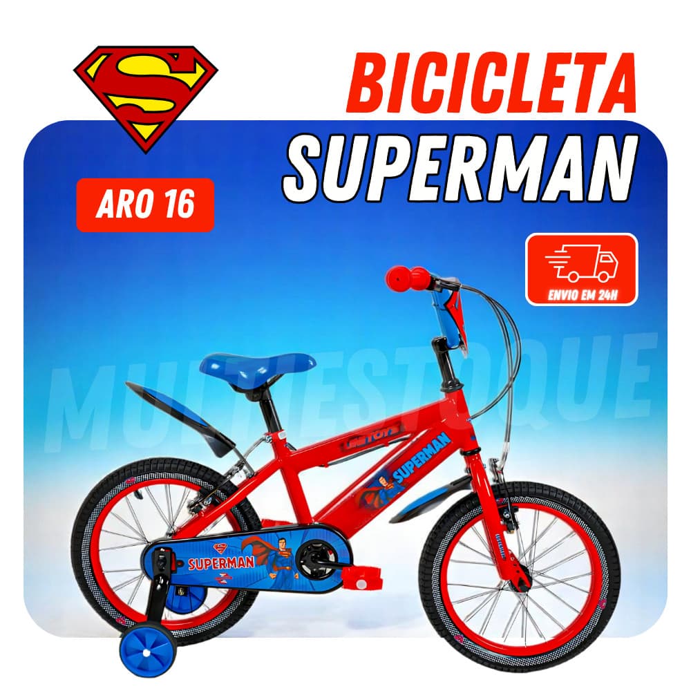 Bicicleta Infantil Superman - Aro 16
