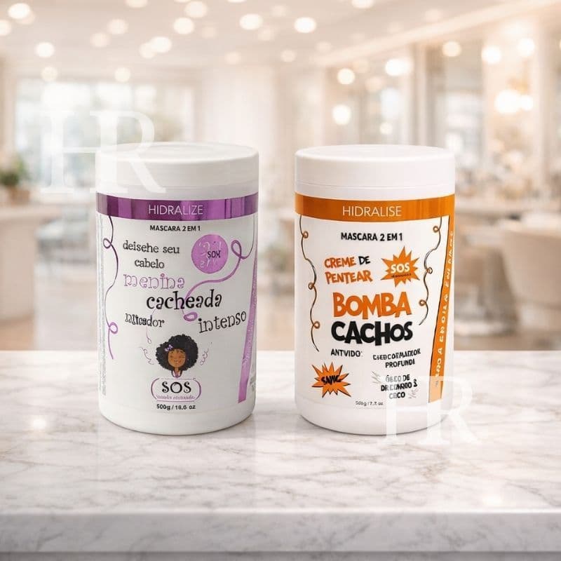 Kit Bomba Cachos 1kg + Menina Cacheada 1kg