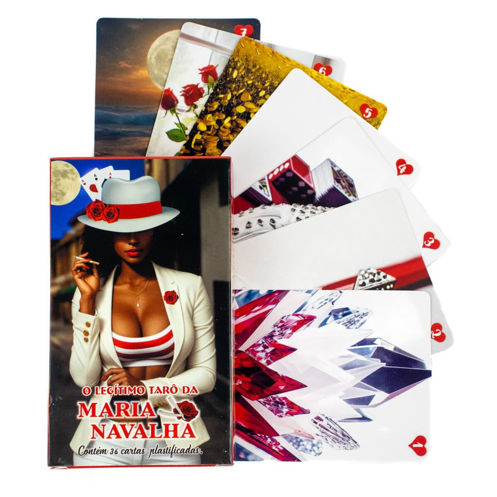O Legítimo Tarô da Maria Navalha 36 Cartas Plastif e Manual