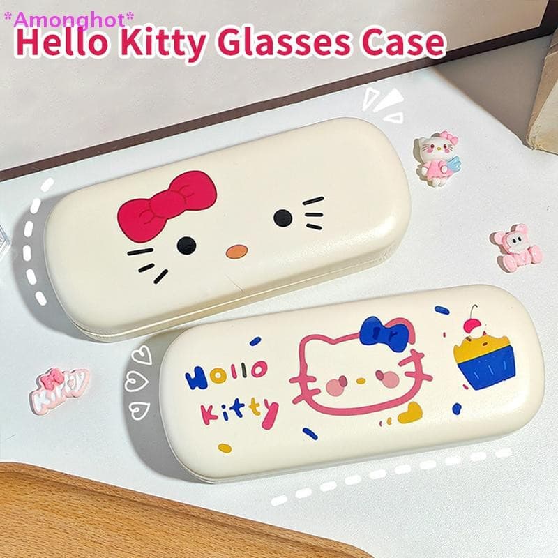 Entrehot > Estojo De Óculos Kawaii Hello Kitty Anime Sanrio KT Cat Caixa De Armazenamento De Sol Portátil Para Viagem Pr
