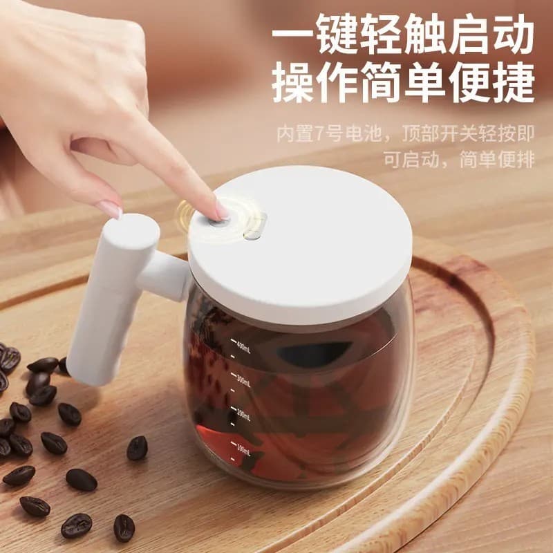 Um clique início automático mexendo café preguiçoso Must-Have automático portátil novo copo de água recarregável máquina