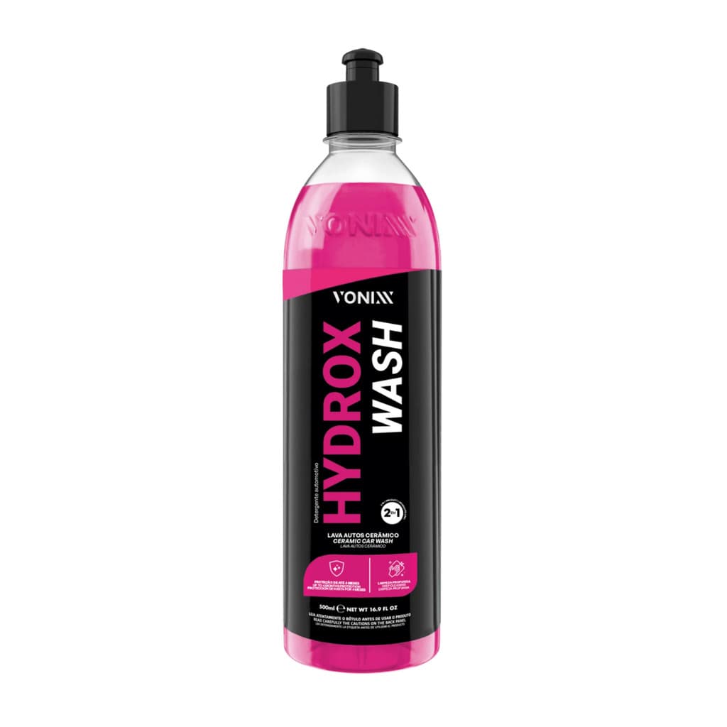 Hydrox Wash Shampoo Neutro Automotivo de Hidrorrepelência 500ml Vonixx Concentrado