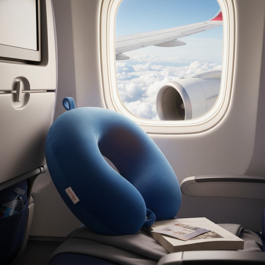 Almofada De Pescoço Adulto Memory Foam Premium Para Viagem
