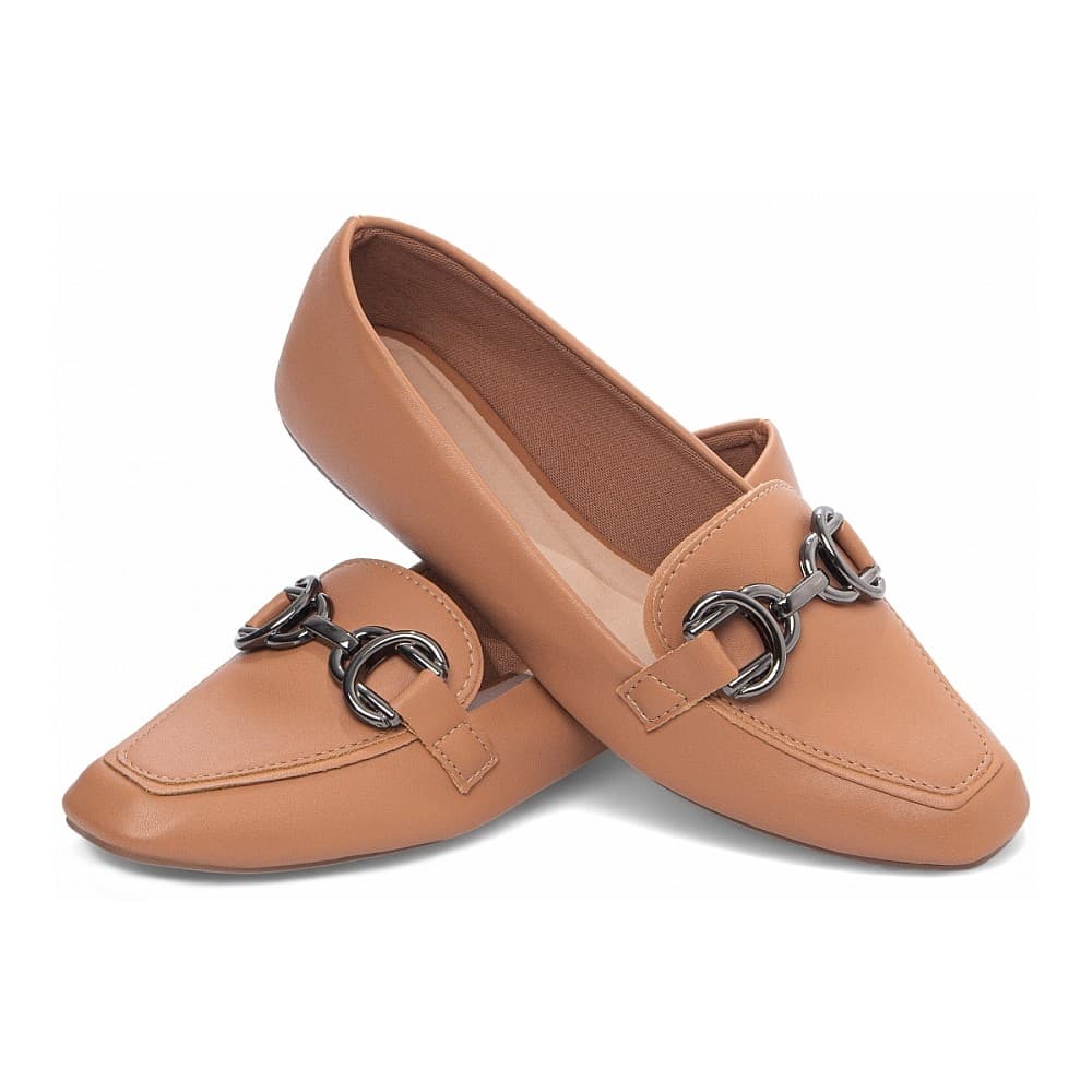 Sapatilha Mocassim Feminino Solado Bico Quadrado