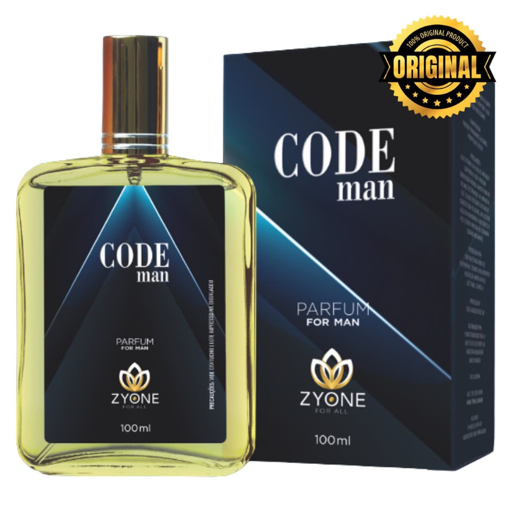Codeman Zyone Cosméticos Masculino Parfum 100ml Alta Fixação 25% Essência Premium