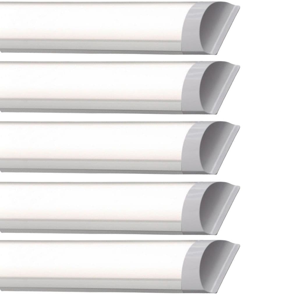 Kit 5 Luminárias Led Slim Sobrepor 60cm 18w Bivolt Luz Branco Frio 6500k
