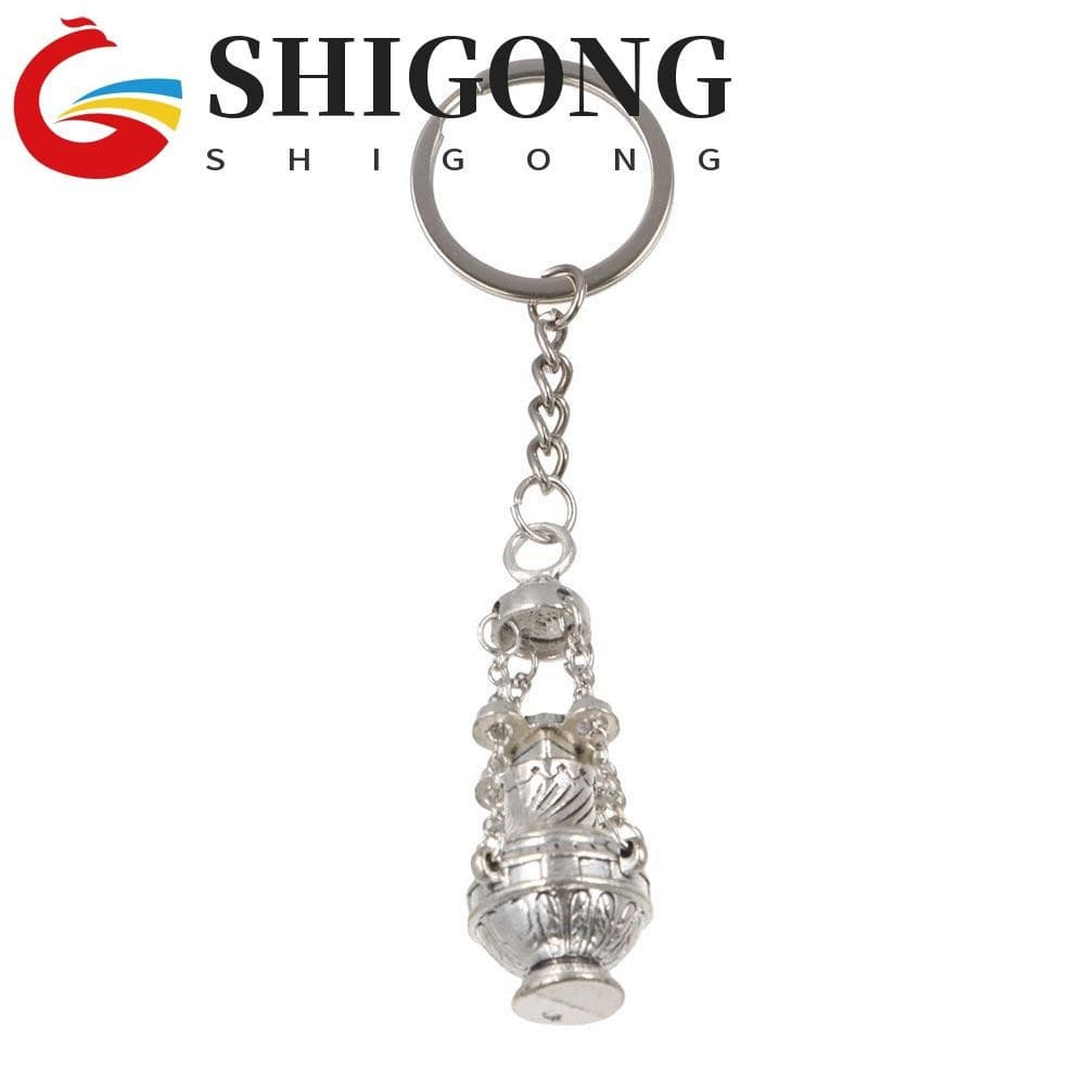 SHIGONG Pingente De Chaveiro De Carro , Religioso De Design Exclusivo De Liga , Incenso Cristão De Prata DIY