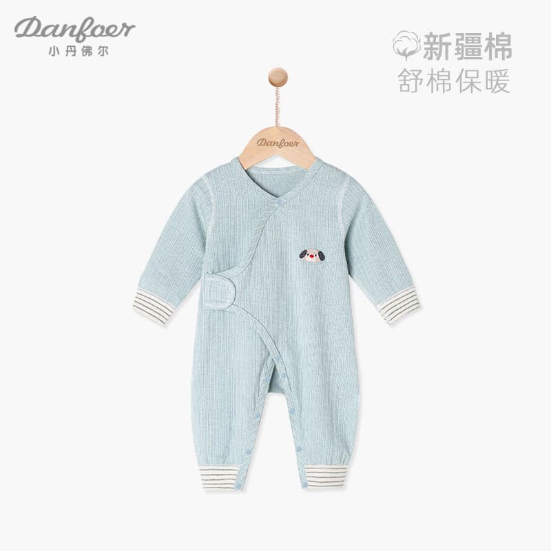 Little Denver Macacão de bebê primavera outono recém-nascido confortável roupas de algodão recém-nascido macacão de Velc