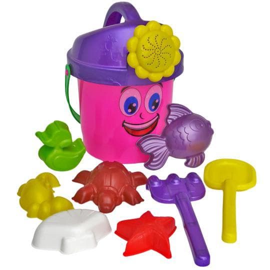 Kit Regador Infantil Areia Praia 7 Acessórios Rei Do Balde