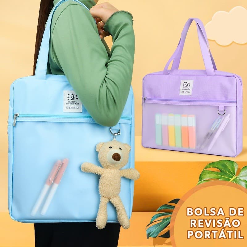 Bolsa Executiva Com Zíper , Para Estudantes , Organizador De Documentos E Material Escolar