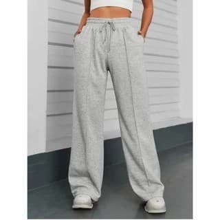 Calça Pantalona de Lã Lanzinha boca larga Confortável Calça  Feminina dia a dia