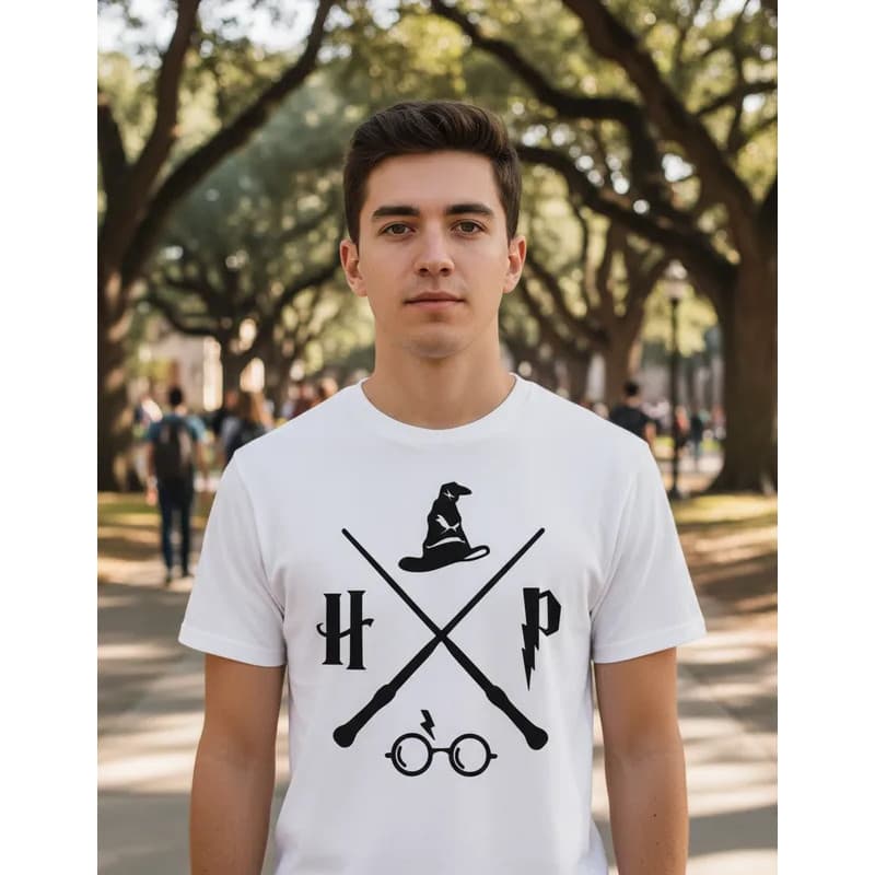 Camiseta Unissex Harry Potter Chapeu Seletor Bruxo 100% Algodao