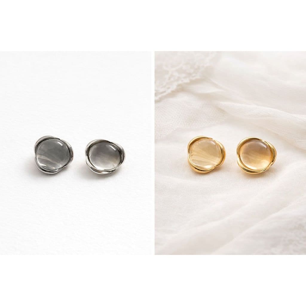 Brinco Redondo Dourado e Prata – Pequeno, Elegante e Moderno