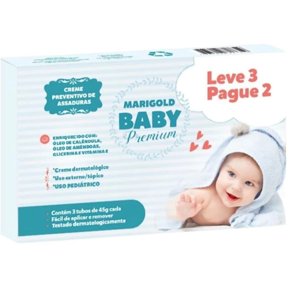 Mari Gold Baby Premium Creme Preventivo de Assaduras kit de 3unid 45g - Cuidados com a Pele do Bebê