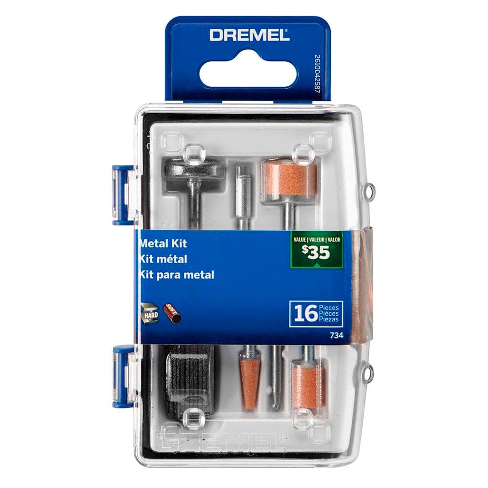 26150734AB KIT P/ LIXAR ESMERILHAR E CORTAR METAL DREMEL C/ 16 ACESSORIOS