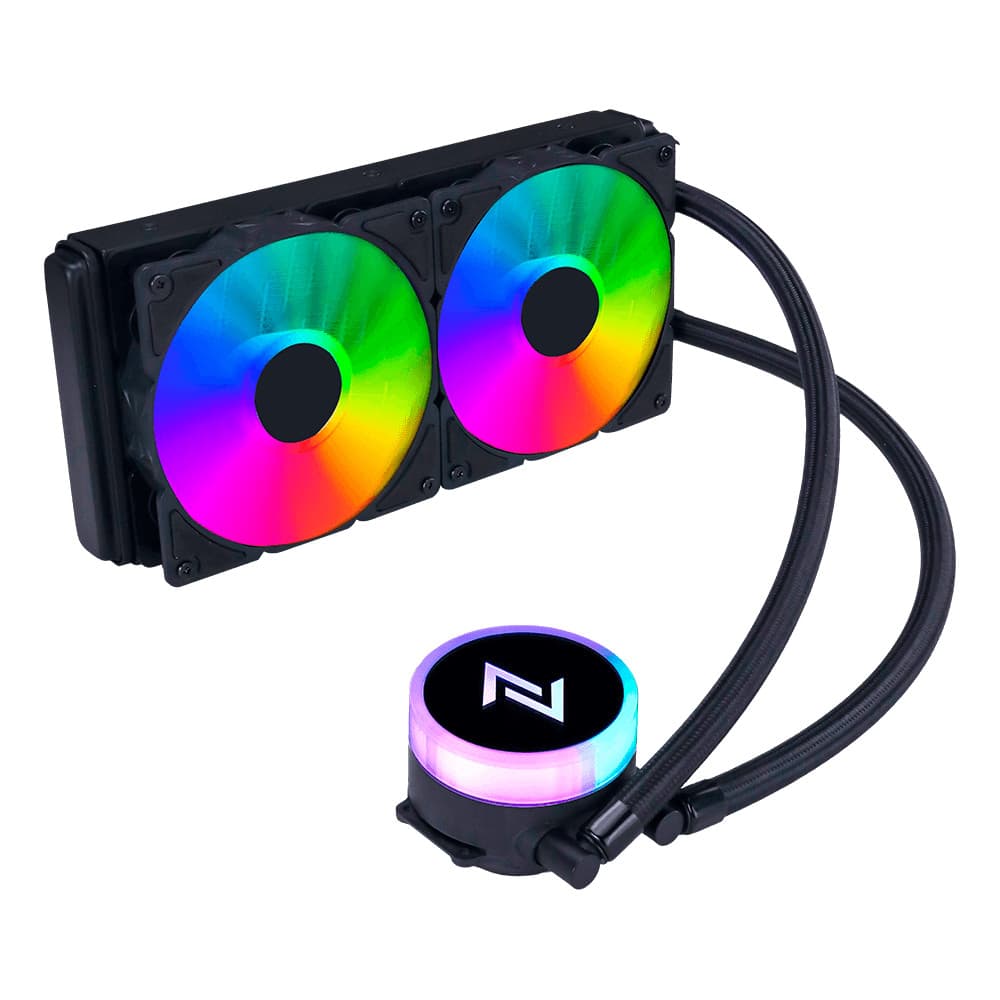 Water Cooler Neologic Liquid Color Dark Storm 2.4, Intel/AMD, Rainbow, 240mm, Preto, NLDRK240R