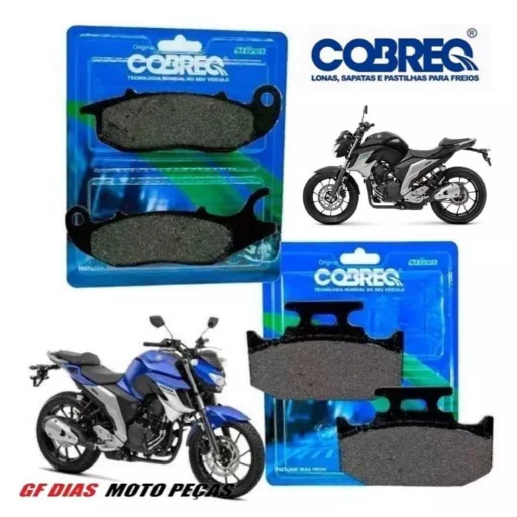 Kit Pastilha Freio Cobreq Fazer 250 2016 a 2023 FZ25 2018 A 2026 Dianteira Traseira