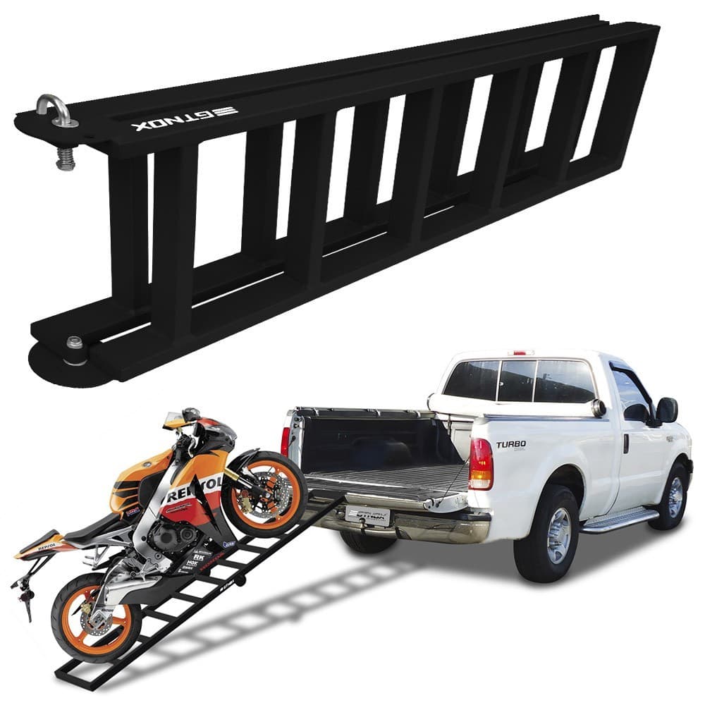 Rampa Para Moto Pick Up Universal Aço Carbono 350 kg Preto.