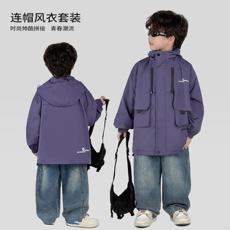 Crianças roupas meninos outono terno de três peças blusão jaqueta camiseta Jeans médio grande crianças primavera outono