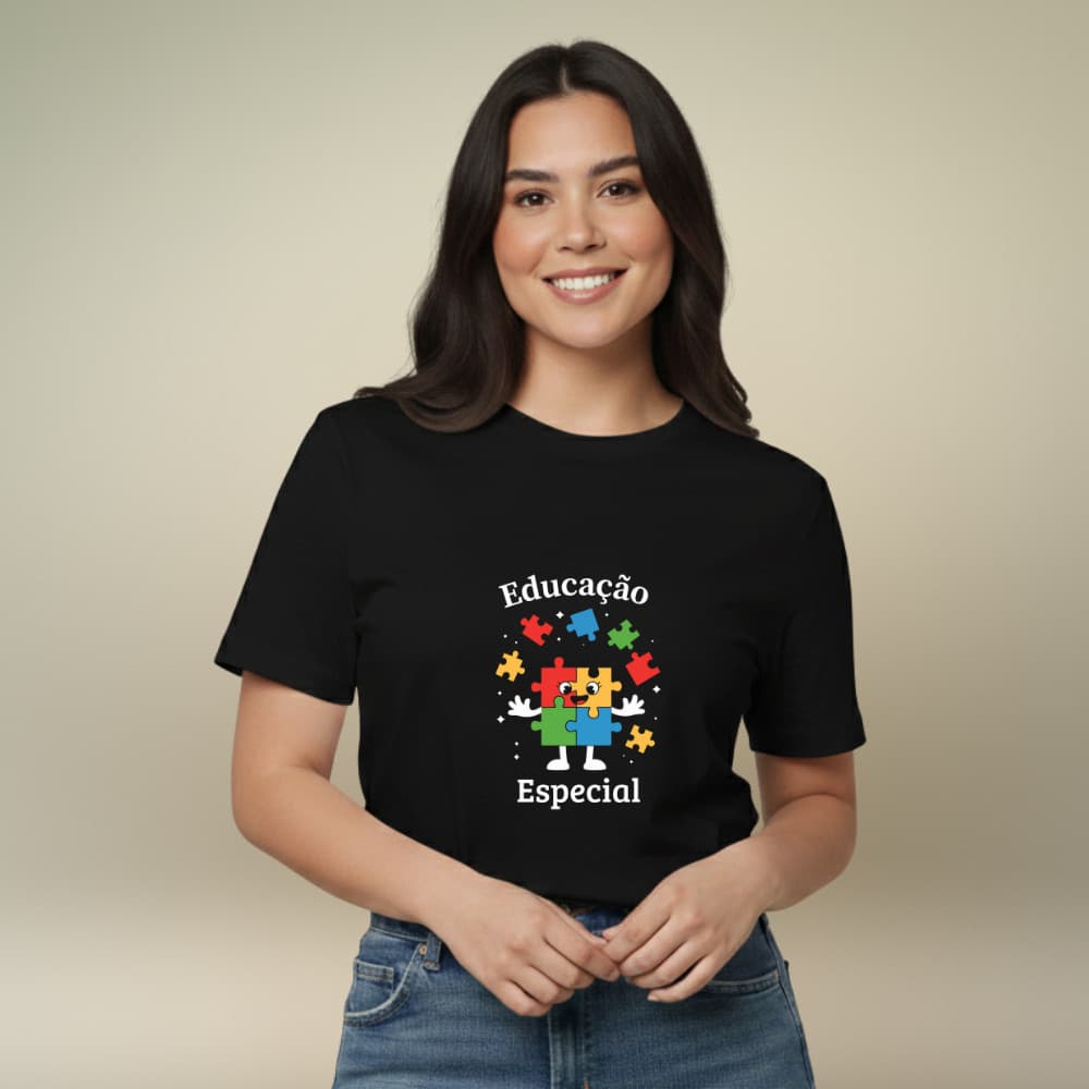 Camisa Blusa T-Shirt Educação Inclusiva Especial Estampada