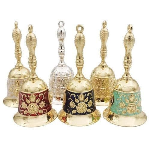 Sino De Mão Vintage Antigo , Bronze Para Restauração De Jantar Latão Casamento , Sala De Aula , Natal