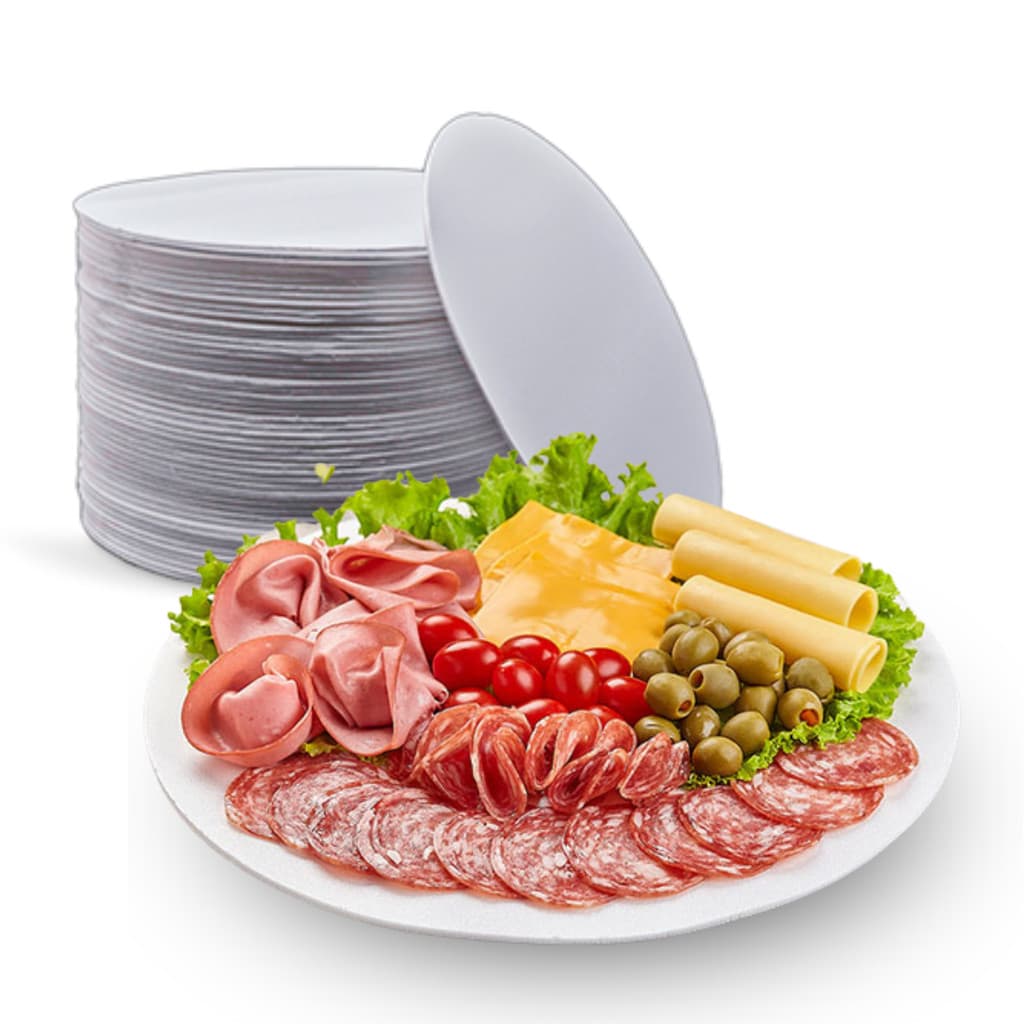 400 Discos de Isopor 18cm TotalPlast - Base para Pizza, Bolo e Frios