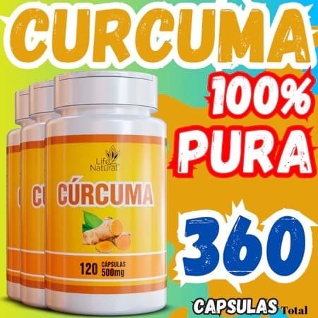 CÚRCUMA LIFE NATURAL 120 CÁPSULAS 500mg 100% NATURAL
