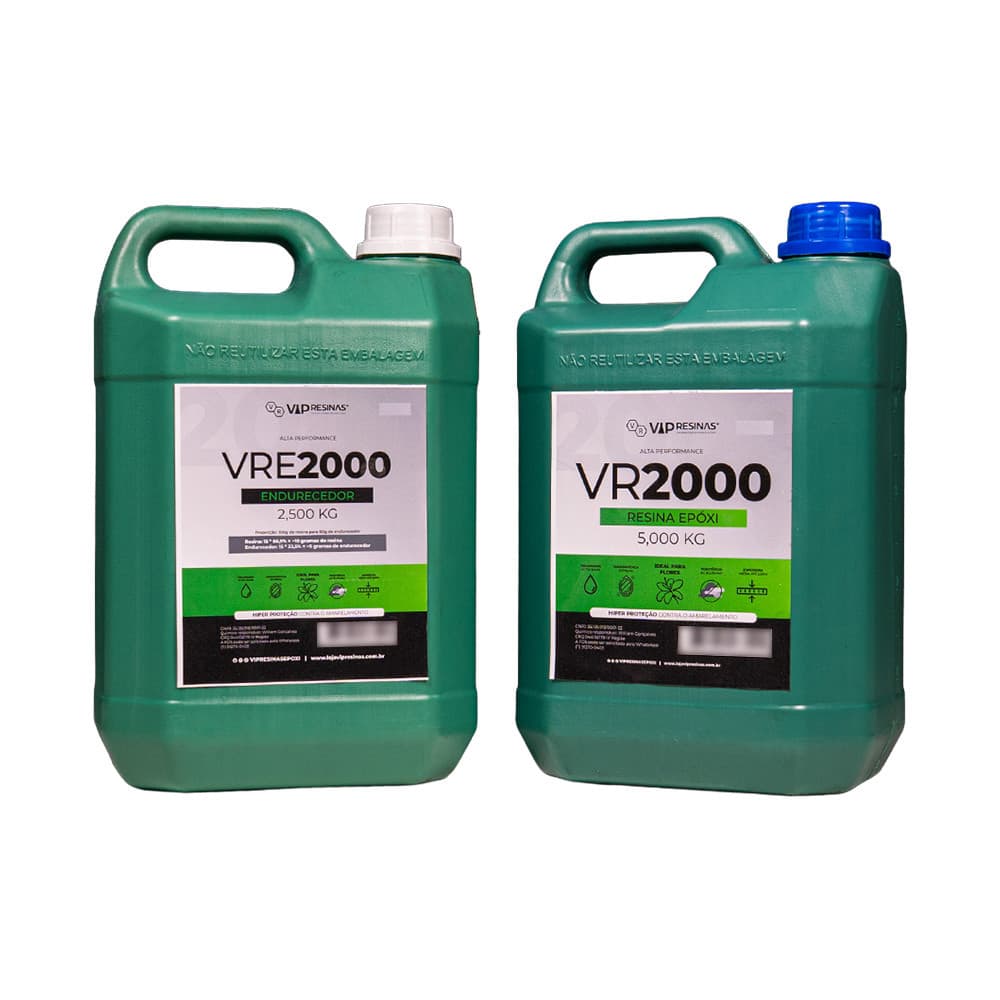 Resina Epóxi + Endurecedor VR2000 7,5Kg Ultra Transparente