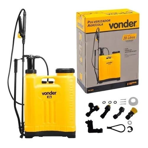 Maquina Bomba Manual De Veneno Agrícola 20l Vonder Pc020 - Amarelo