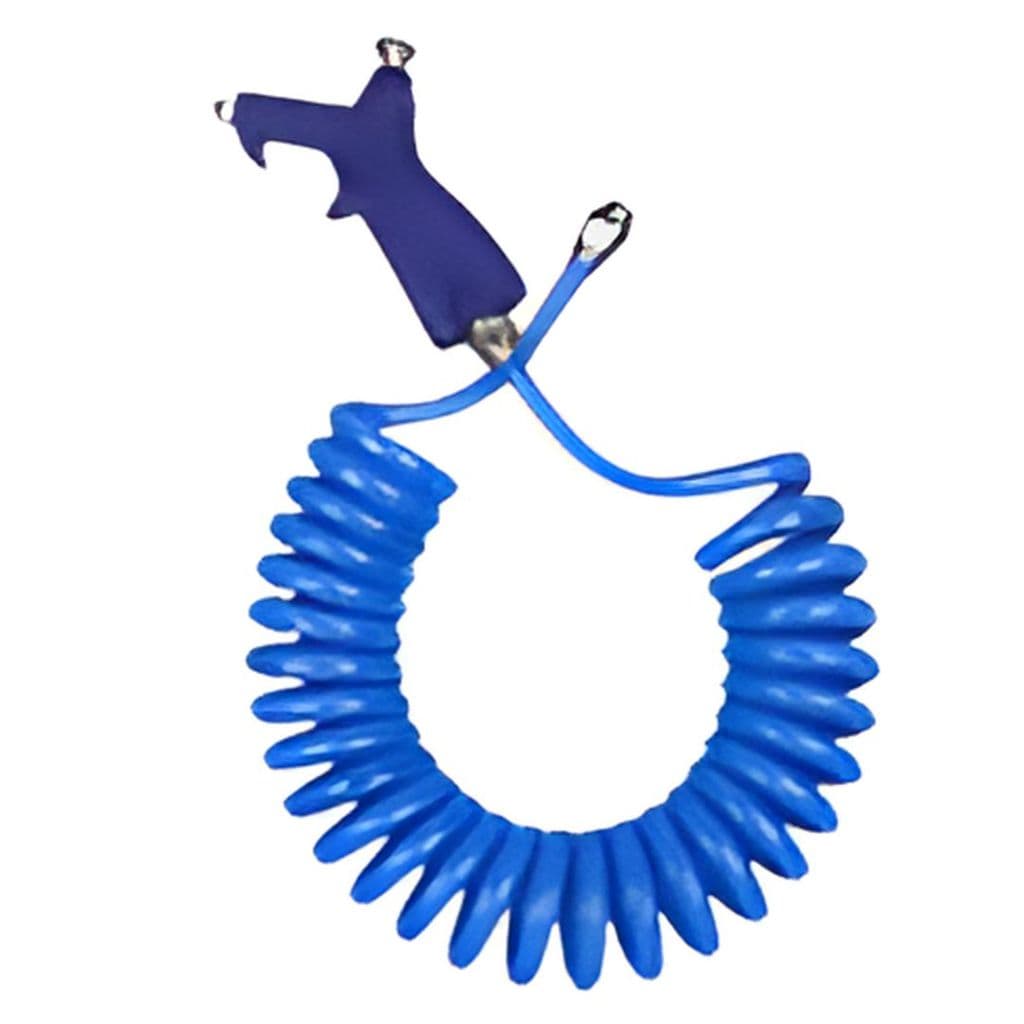 Mangueira Espiral 3,5m c/ Pistola Limpeza Cabine Azul