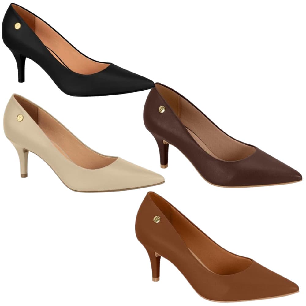 Scarpin Vizzano Feminino Salto Baixo Fino Macio